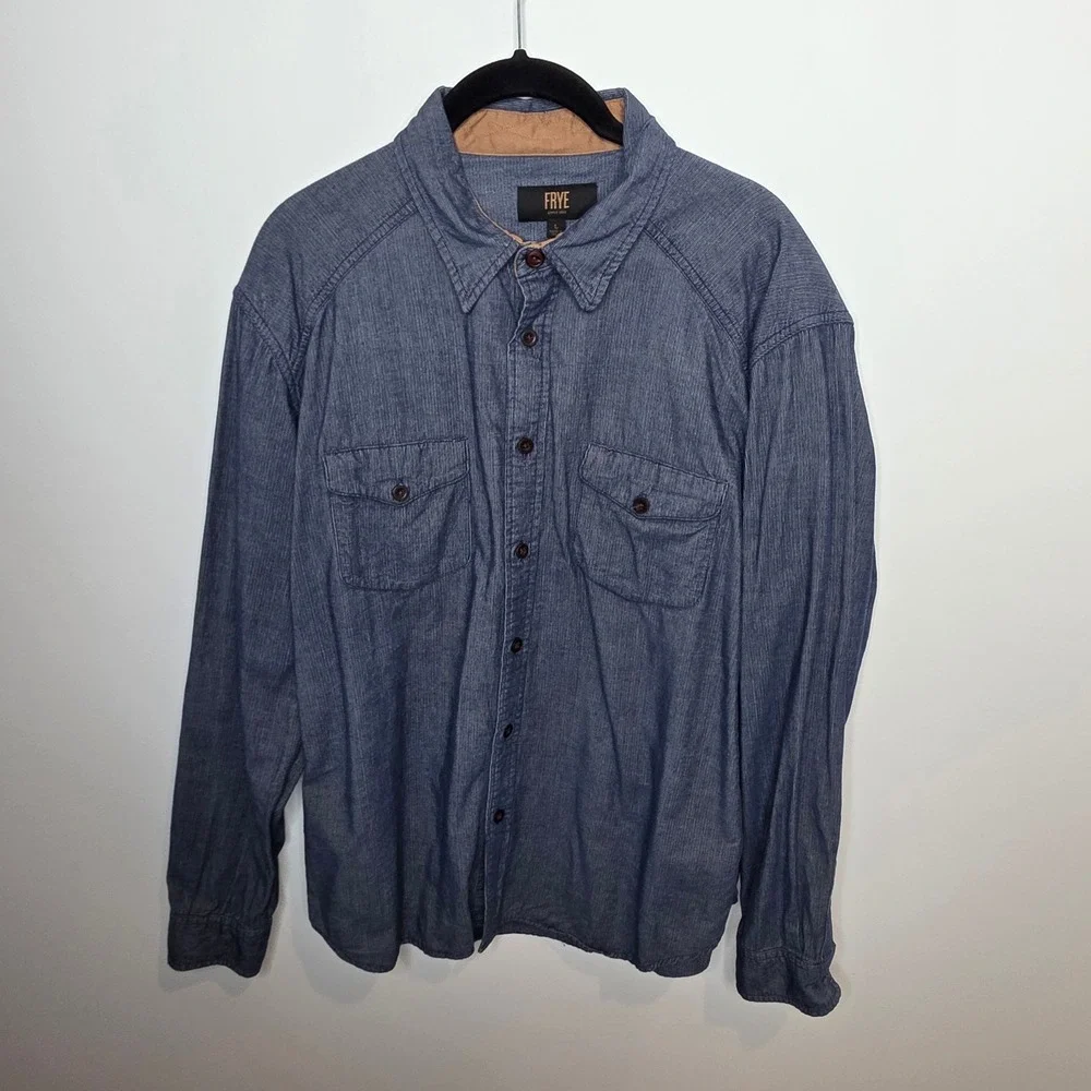 Frye Button Up Mens Large - Picture 1 of 5